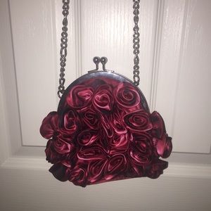 cute floral clutch chain bag